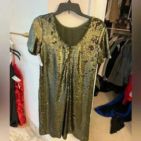 Anne Klein Sequin Tshirt Dress size 2 - Picture 4 of 5